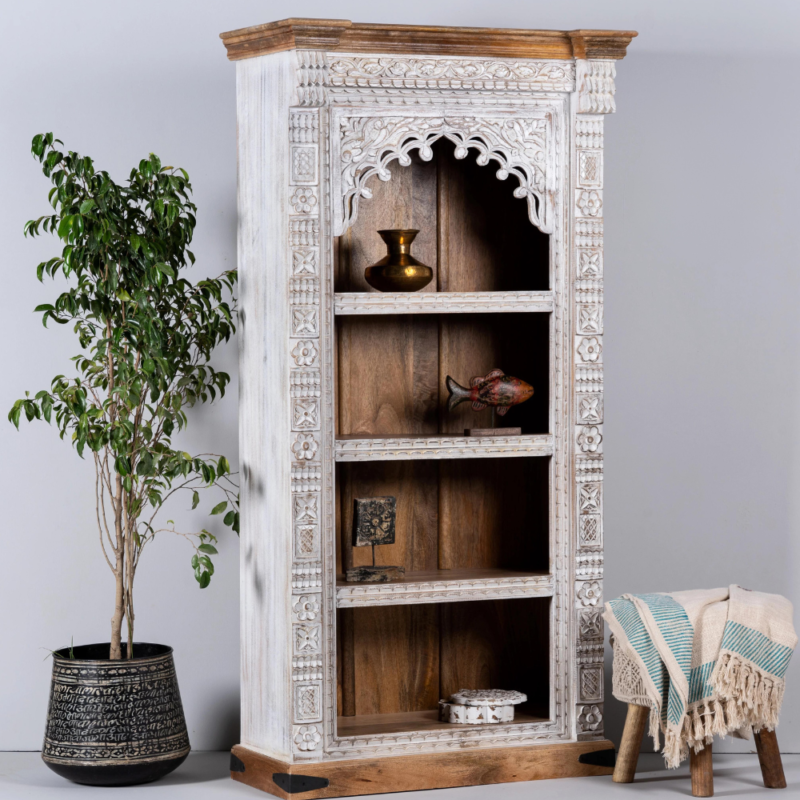 Hand Carved Morocco Bookshelf