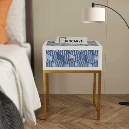 Bliss Bone Inlay Bedside Table