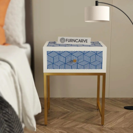 Bliss Bone Inlay Bedside Table
