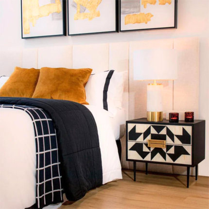 Huxley Bone Inlay Bedside Table