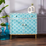 Sun Pattern Bone Inlay Cabinet