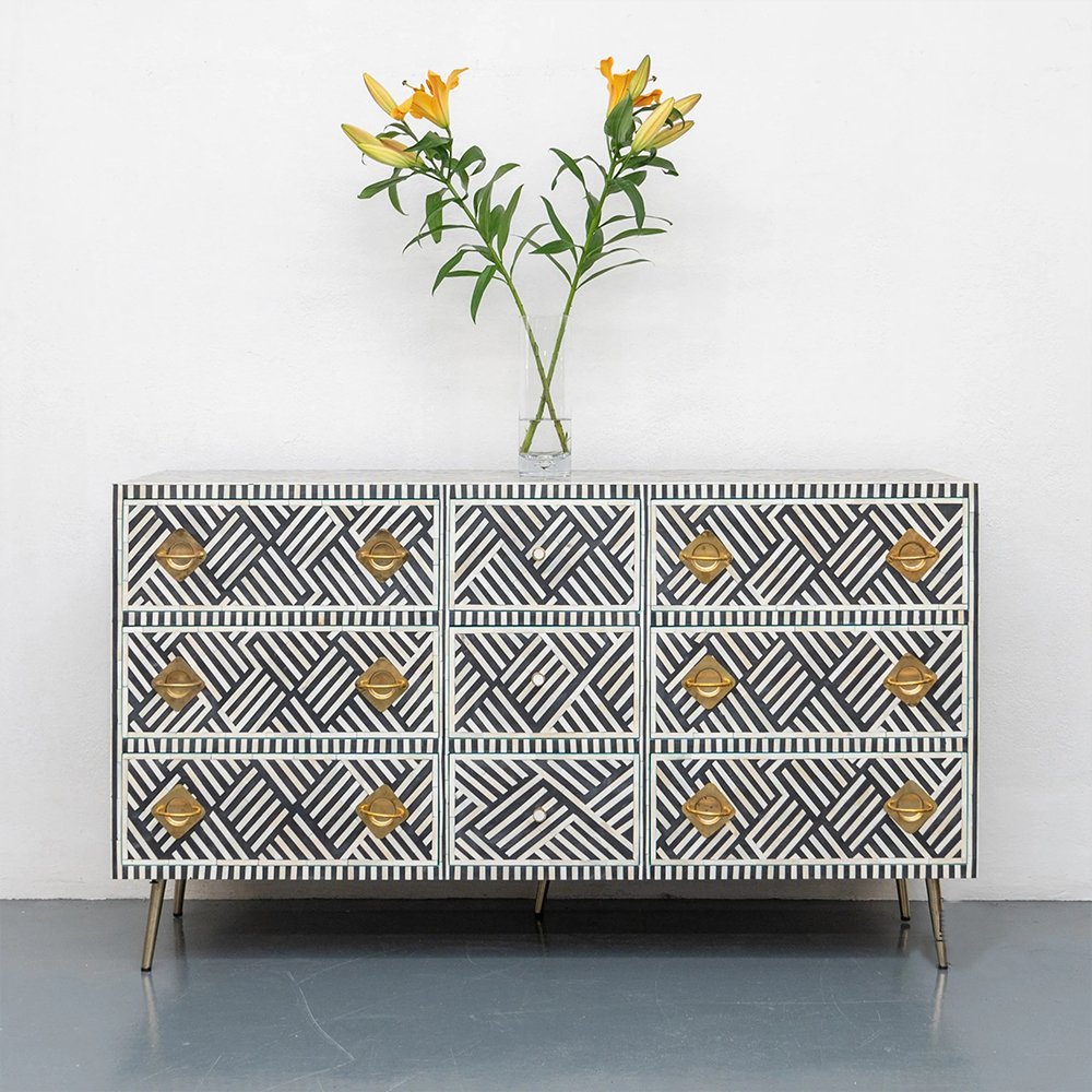 Bone Inlay Chest of Drawers