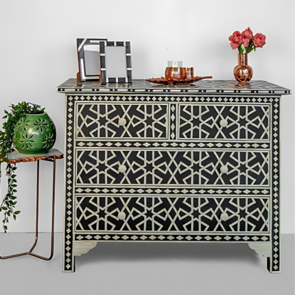 Star Bone Inlay Chest of Drawers