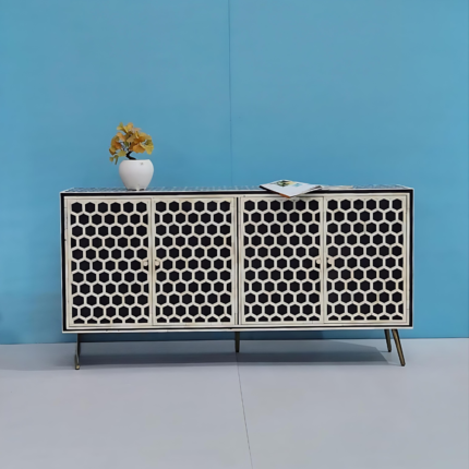 Honeycomb Bone Inlay Sideboard
