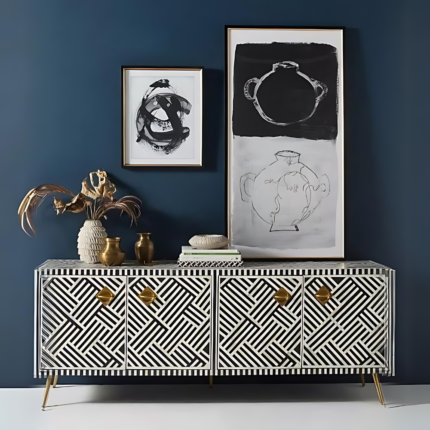 Optical Bone Inlay Sideboard