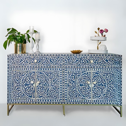 Scroll Vine Bone Inlay Sideboard