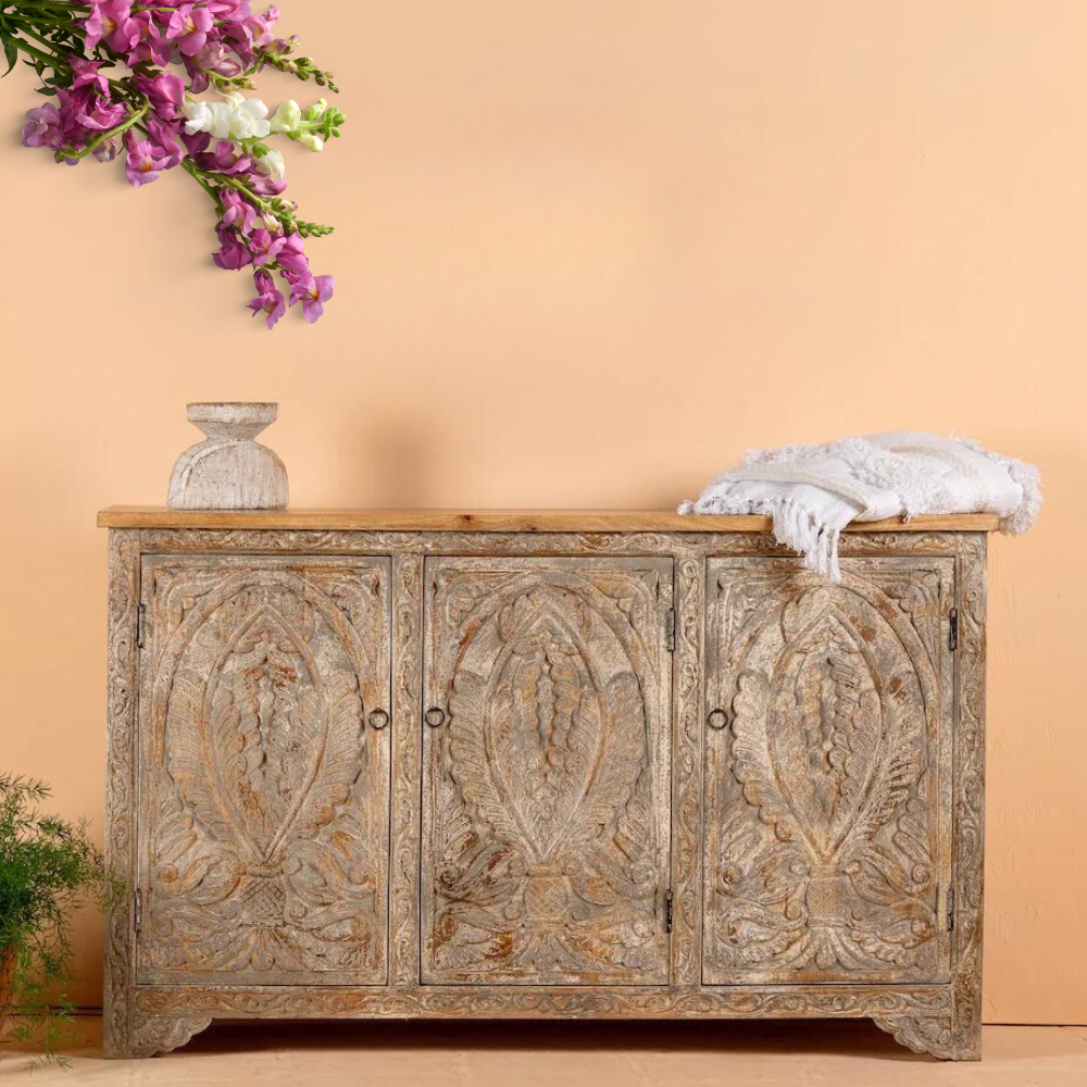 Ember Hand Carving Sideboard
