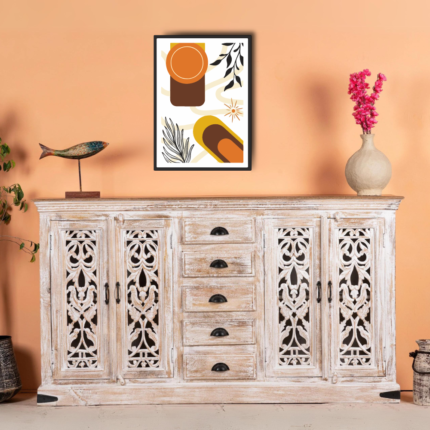 Hand Carving Rae Floral Sideboard