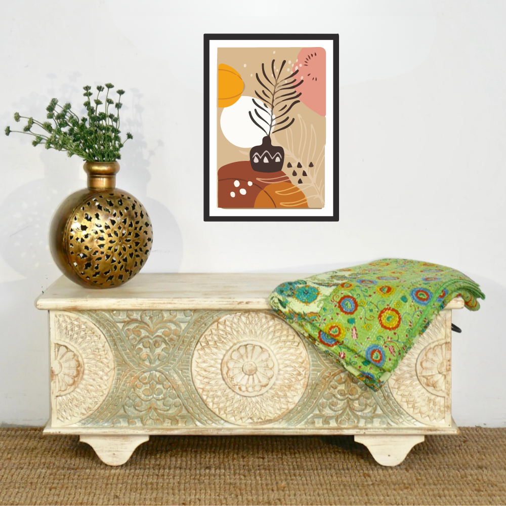 Rustic White Trunk Box Rustic White Trunk Box