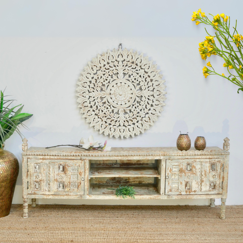 Hand Carved Seinfeld TV Cabinet