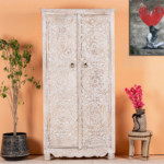 Roy Rustic White Wardrobe
