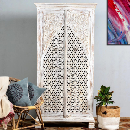 Gemma Rustic White Wardrobe