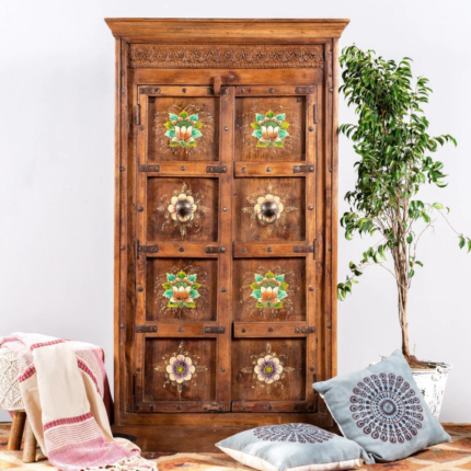 Flower Design Antique Wardrobe
