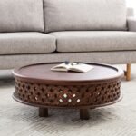 Hand Carved Round Coffee Table