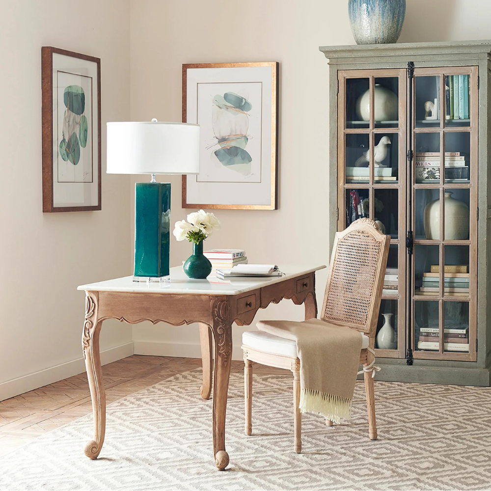 Hand Carved Memsahib's Study Table Hand Carved Memsahib's Study Table