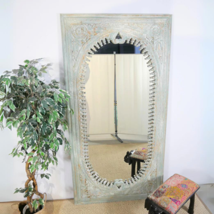 Hand Carved Vintage Wall Mirror